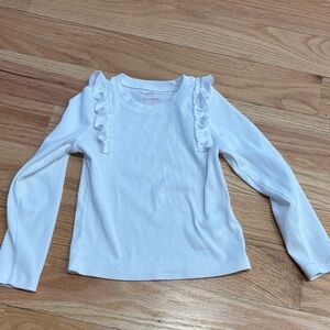 White crew cuts long sleeve t